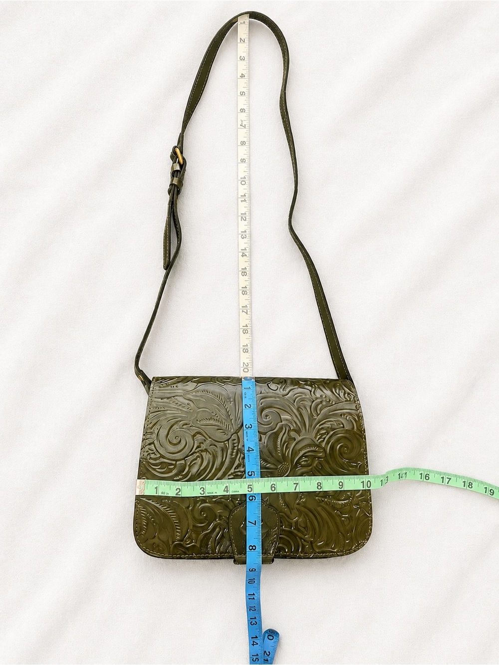 Patricia Nash Ilina Tooled Leather Bag | Equestrian Elegance Artisanal Luxe - Picture 12 of 16